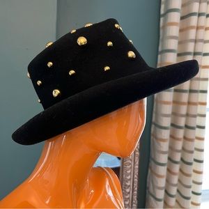 BOLLMAN 80s Doeskin Felt Studded Hat